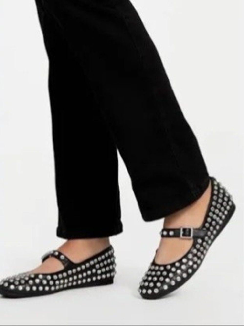 Women's Issa Rhinestone Mary Jane Ballet Flats - A New Day Size 6 & 8 - Picture 2 of 16